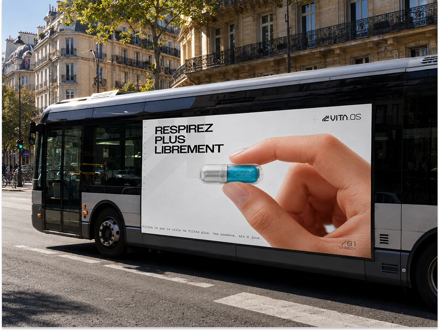 VITA.OS — Campagne sur bus